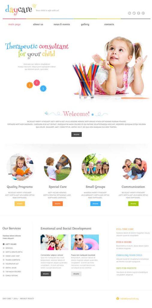 Kids center responsive