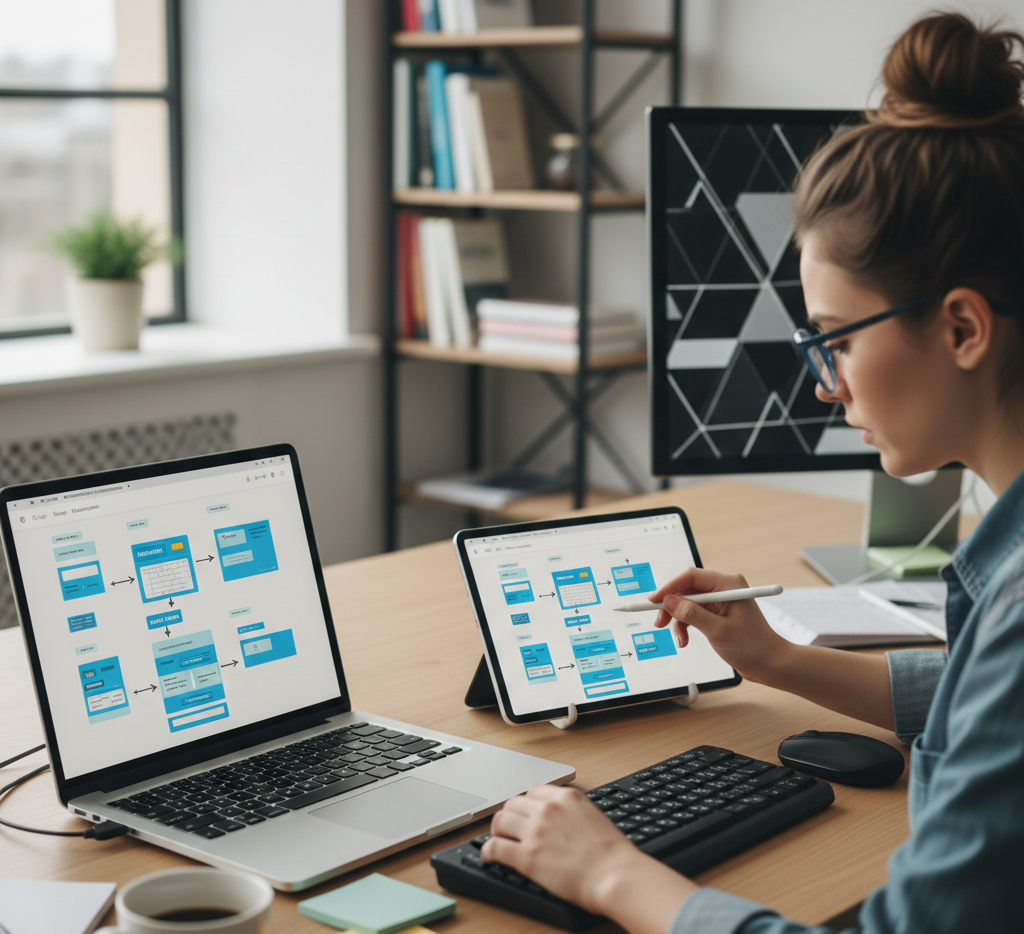 Designing a mobile-first website using responsive frameworks