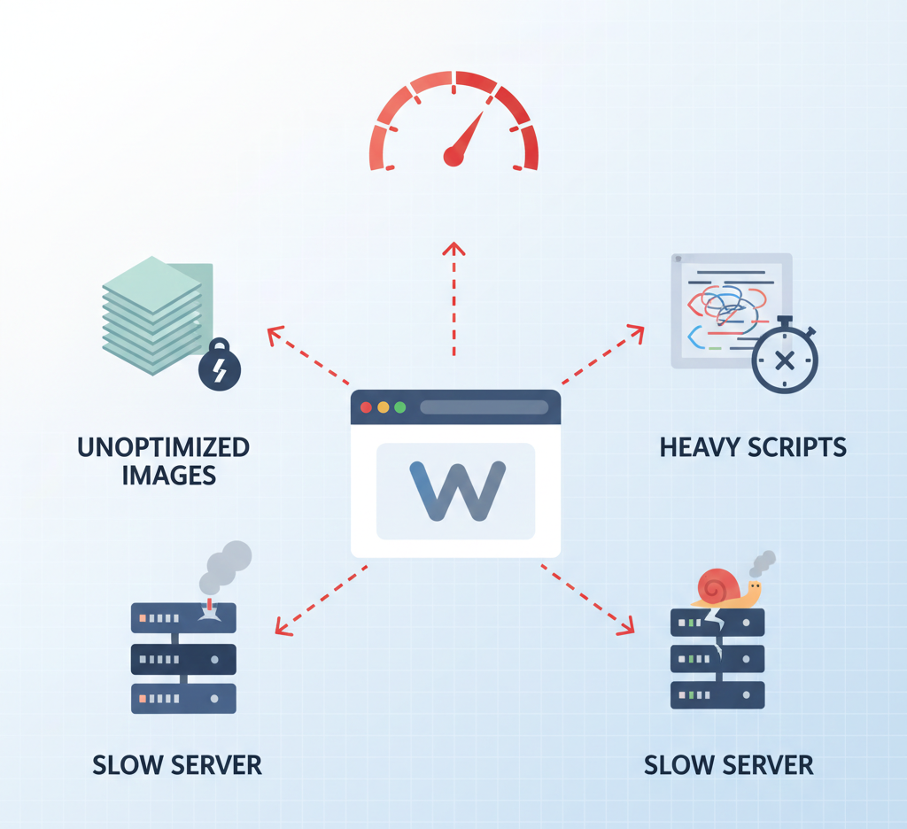 Common causes of slow website performance