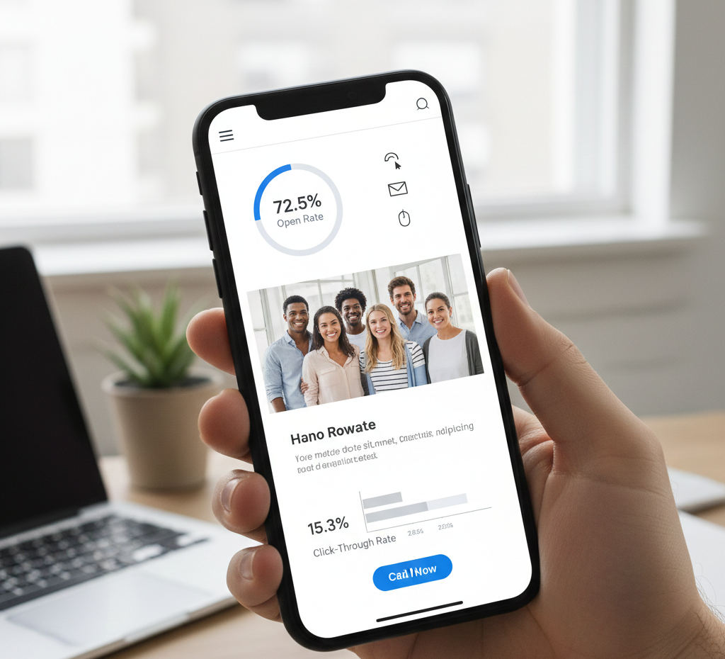 Mobile-friendly email design improving email marketing engagement
