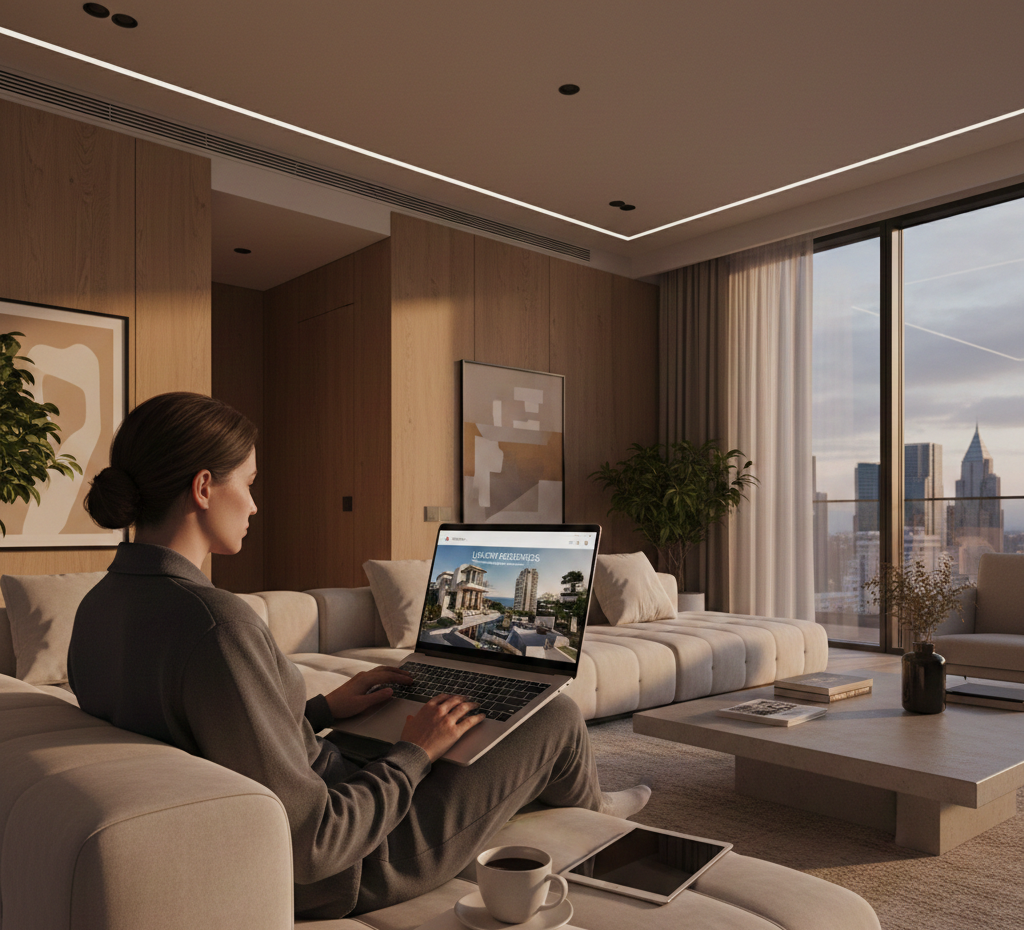 Luxury property buyers researching real estate online