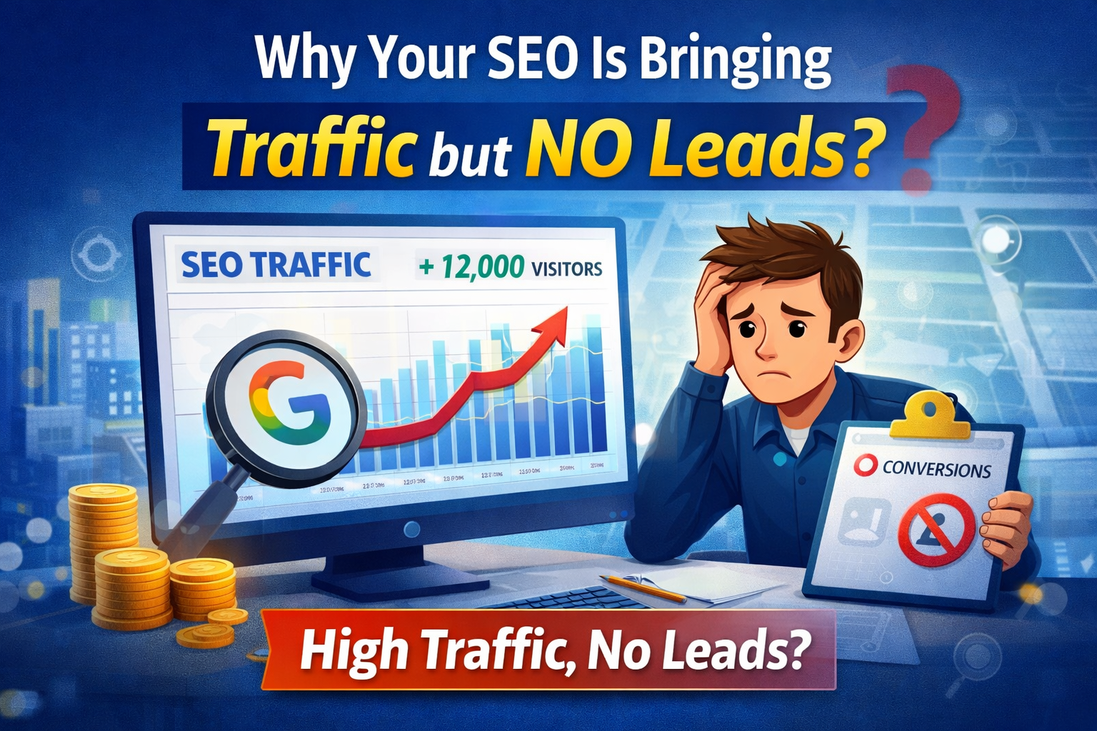 SEO bringing traffic but no leads
