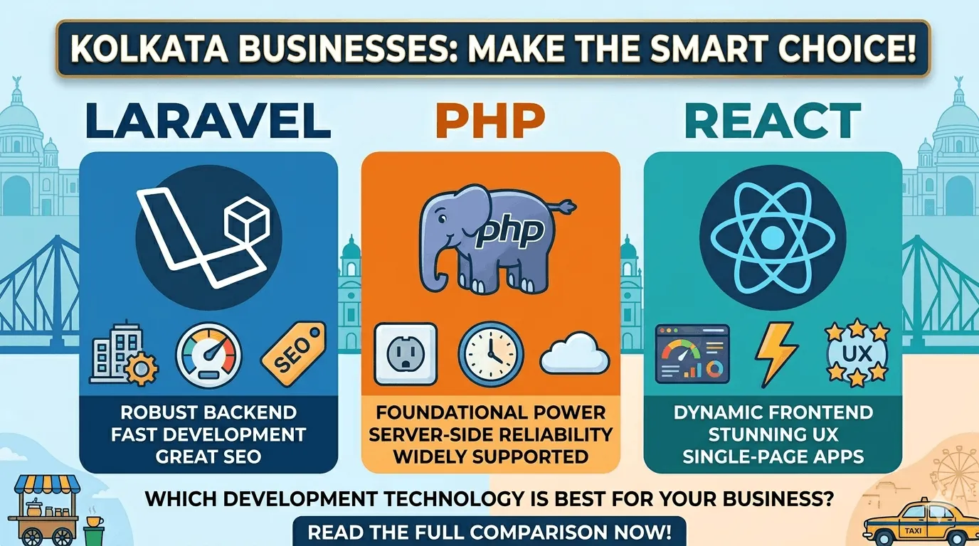 Laravel vs PHP vs React comparison
