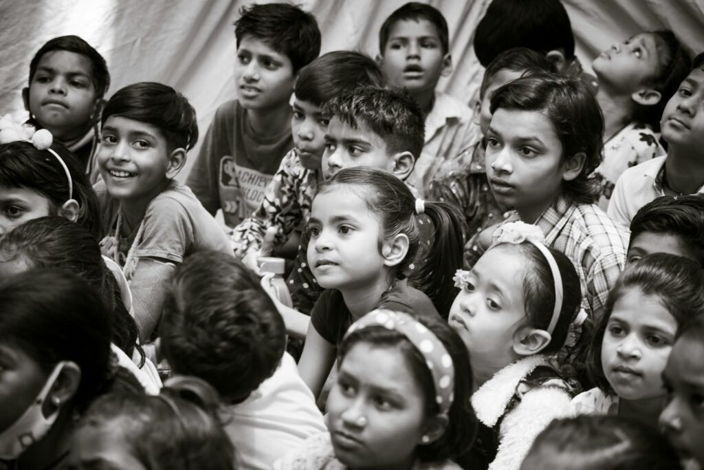 School children in a classroom in India
