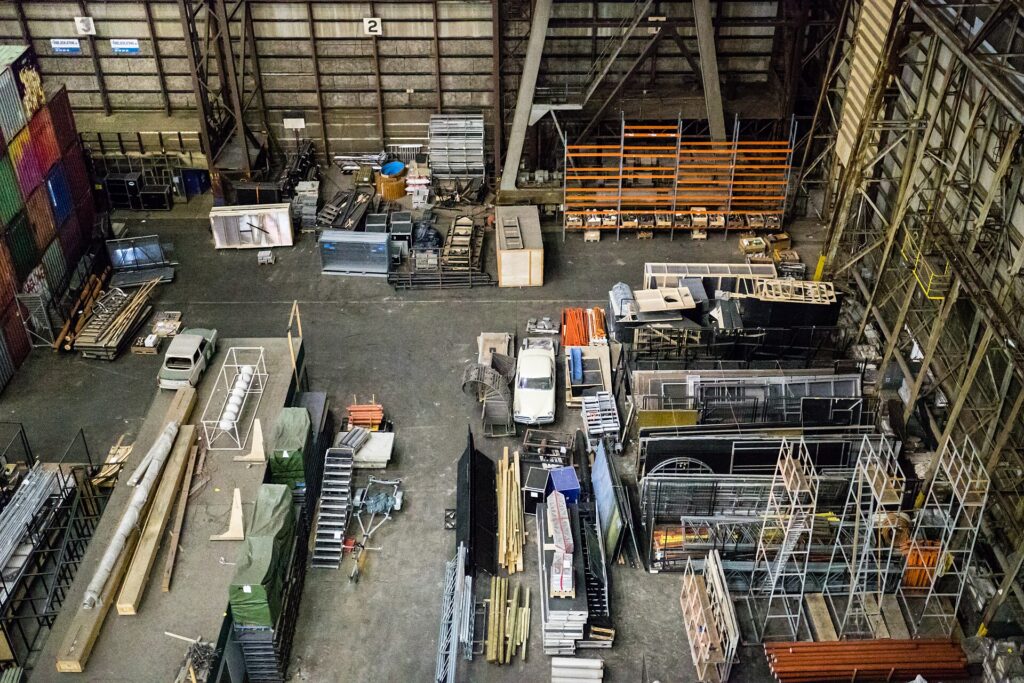 Industrial storage and warehouse area of a manufacturer